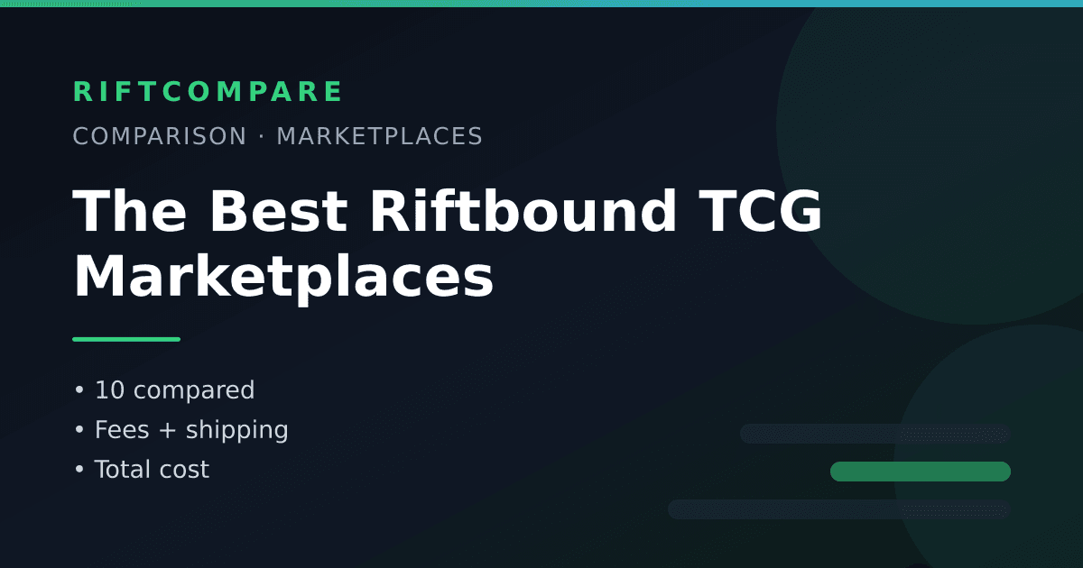 The 10 best Riftbound TCG marketplaces compared on fees, shipping and total cost — RiftCompare
