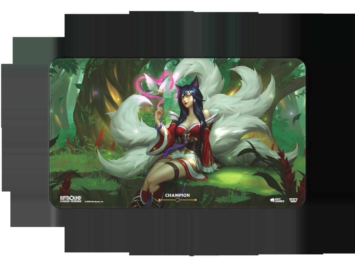 The Ahri Champion playmat from Riftbound Radiance Summoner Skirmish 2