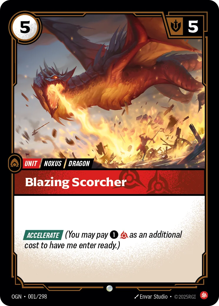 Blazing Scorcher — Riftbound card OGN 001