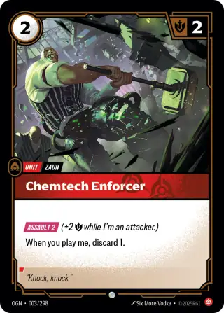 Chemtech Enforcer — Riftbound card OGN 003