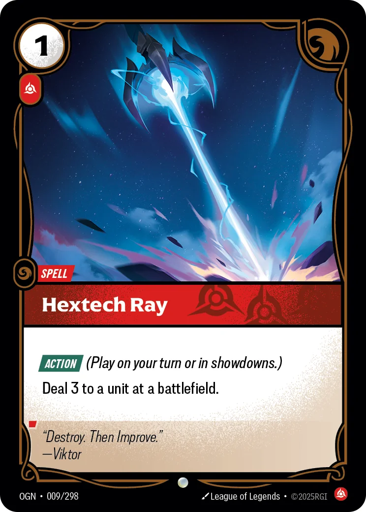 Hextech Ray — Riftbound card OGN 009