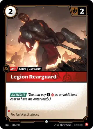 Legion Rearguard — Riftbound card OGN 010