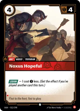 Noxus Hopeful — Riftbound card OGN 012