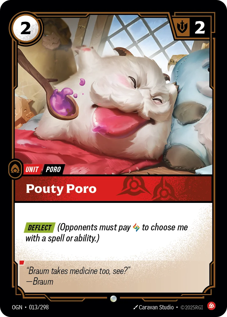 Pouty Poro — Riftbound card OGN 013