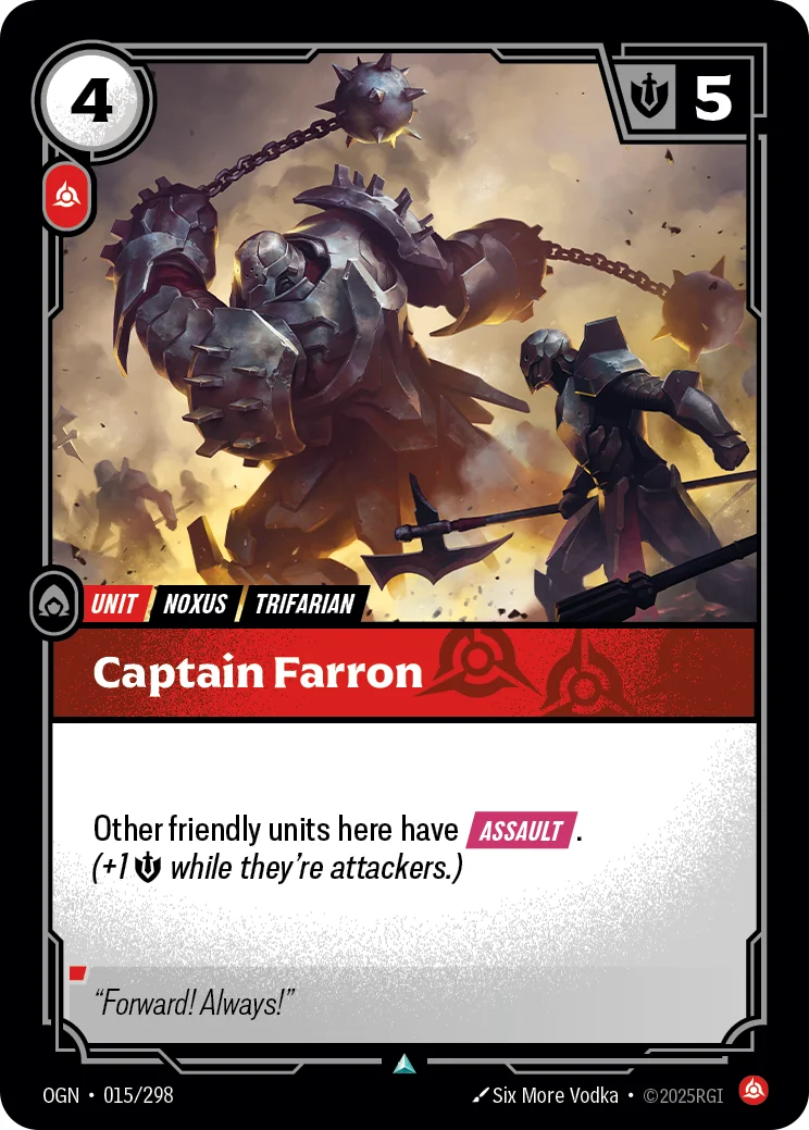 Captain Farron — Riftbound card OGN 015