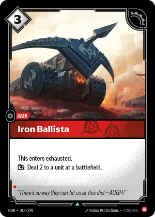 Iron Ballista — Riftbound card OGN 017