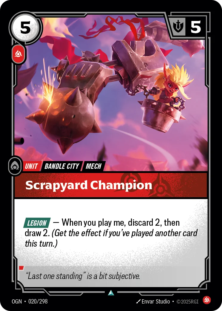 Scrapyard Champion — Riftbound card OGN 020