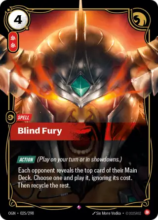 Blind Fury — Riftbound card OGN 025