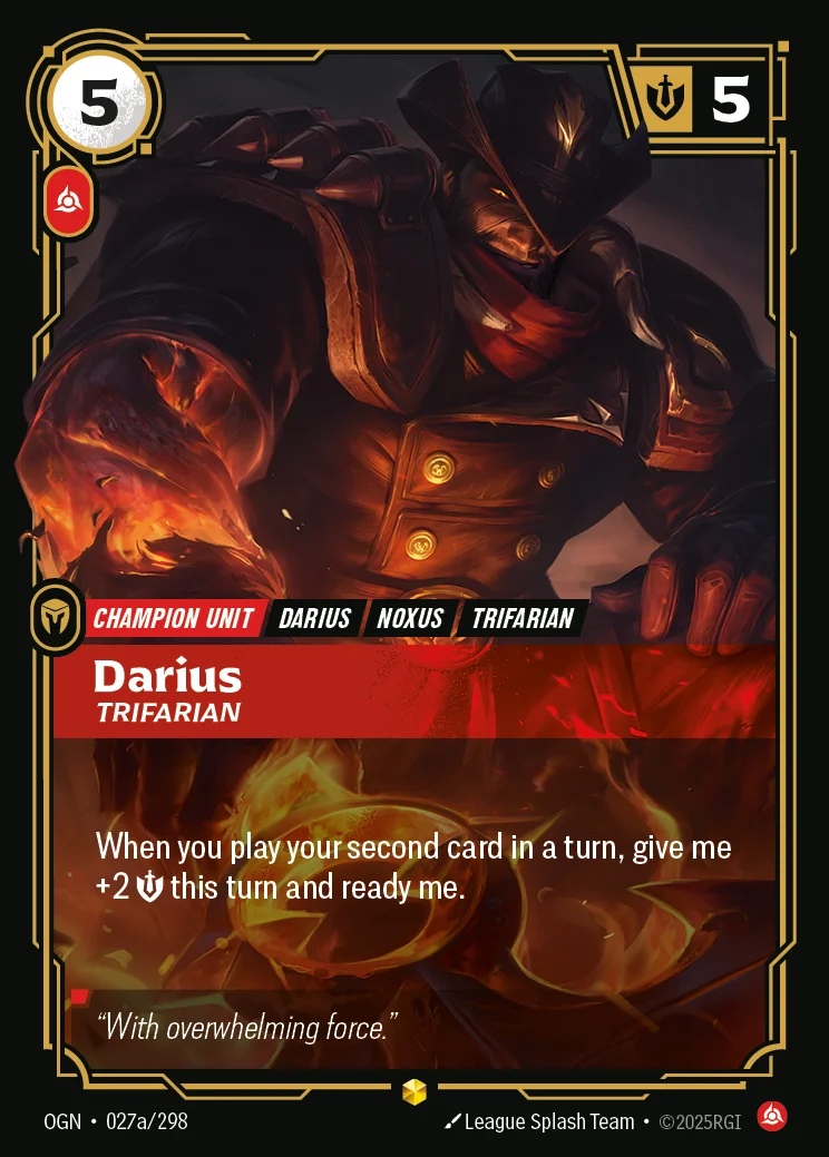 Darius, Trifarian — Riftbound Showcase card OGN 027a