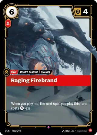 Raging Firebrand — Riftbound card OGN 031