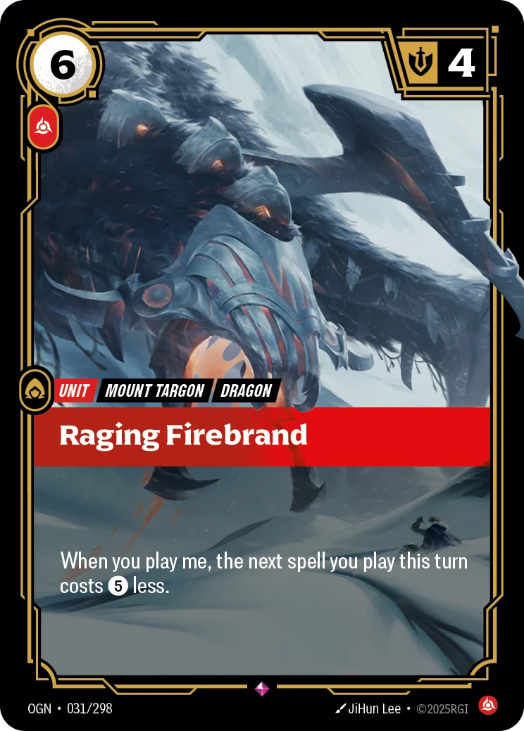 Raging Firebrand — Riftbound card OGN 031