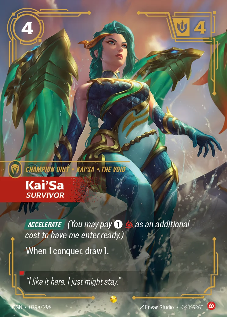 Kai'Sa, Survivor — Riftbound Showcase card OGN 039a
