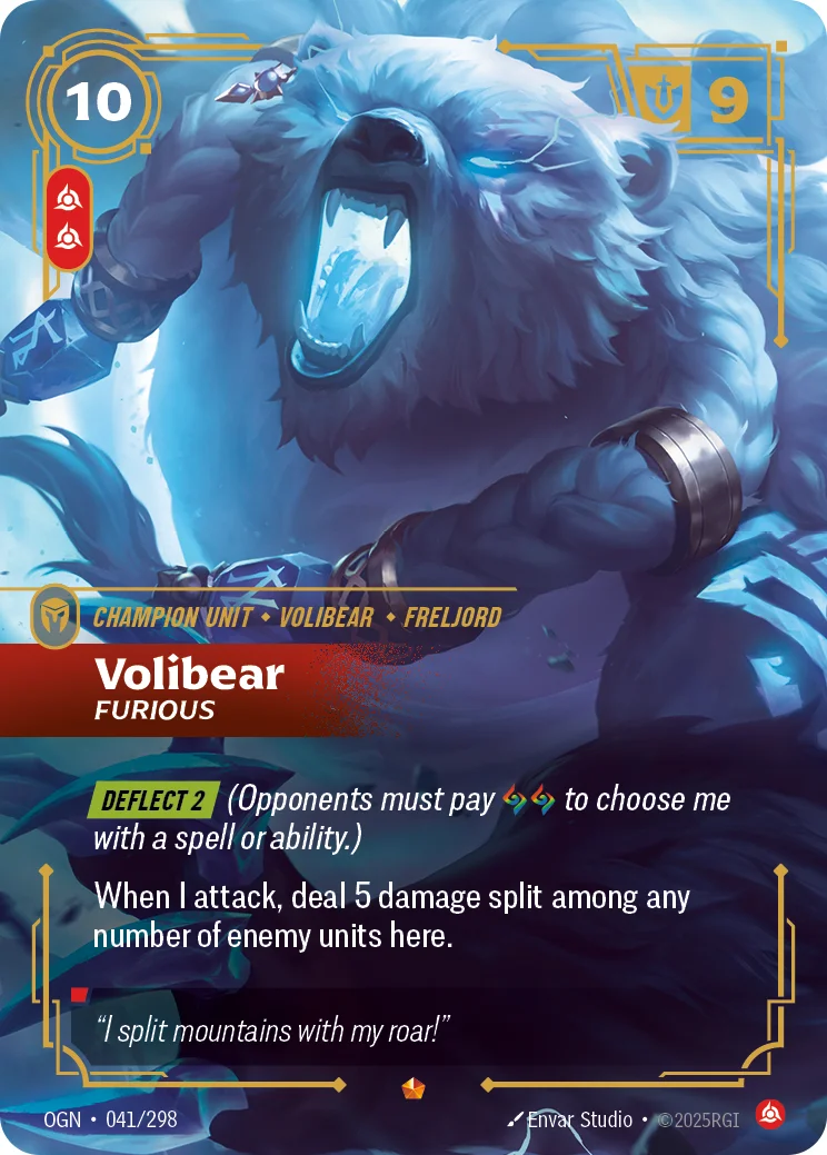 Volibear, Furious — Riftbound Epic card OGN 041