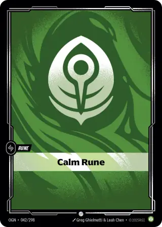 Calm Rune — Riftbound Showcase card UNL R02b