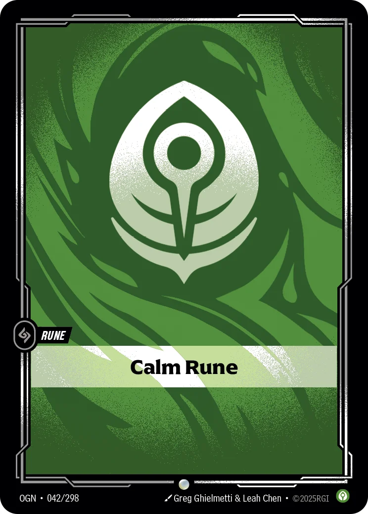 Calm Rune — Riftbound Showcase card UNL R02b