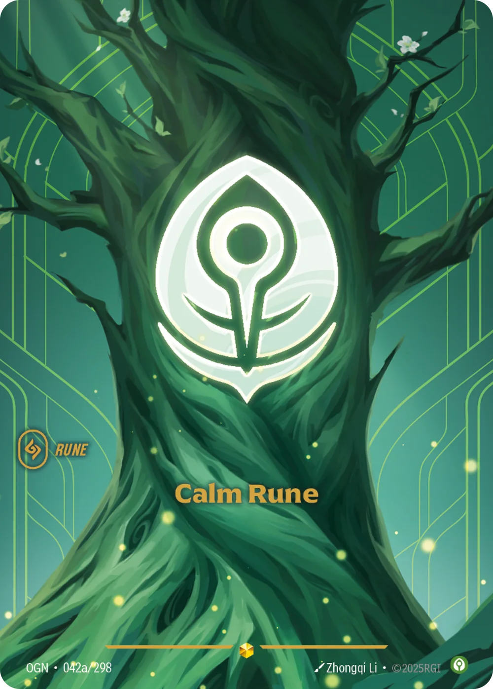 Calm Rune — Riftbound Showcase card OGN 042a