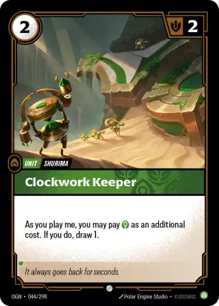 Clockwork Keeper — Riftbound card OGN 044