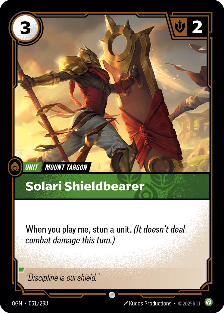 Solari Shieldbearer — Riftbound card OGN 051