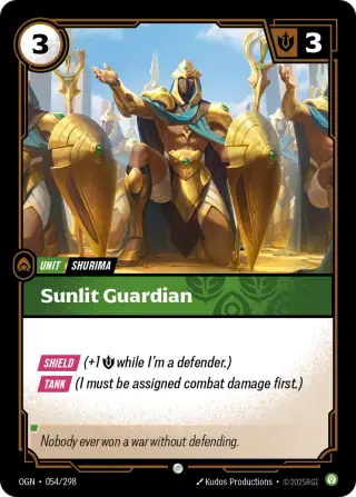 Sunlit Guardian — Riftbound card OGN 054