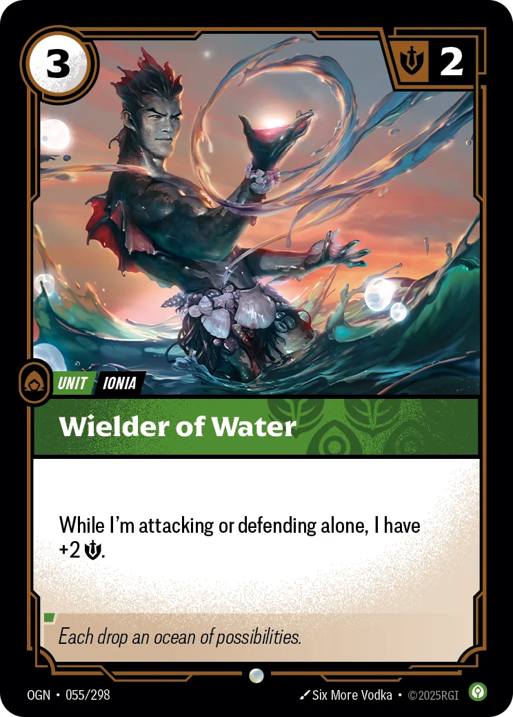 Wielder of Water — Riftbound promo card OGN 055