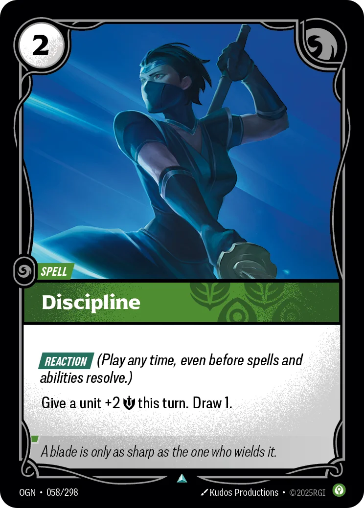 Discipline — Riftbound promo card OGN 058