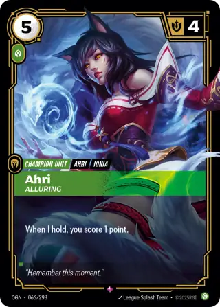Ahri, Alluring — Riftbound card OGN 066