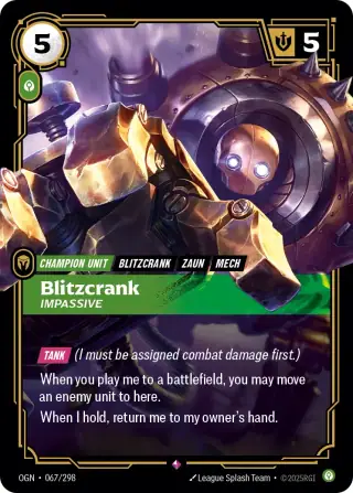 Blitzcrank, Impassive — Riftbound card OGN 067