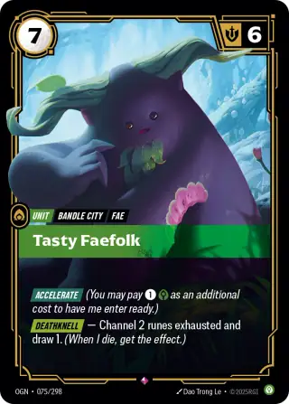 Tasty Faefolk — Riftbound card OGN 075