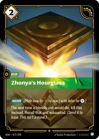 Zhonya's Hourglass — Riftbound card OGN 077