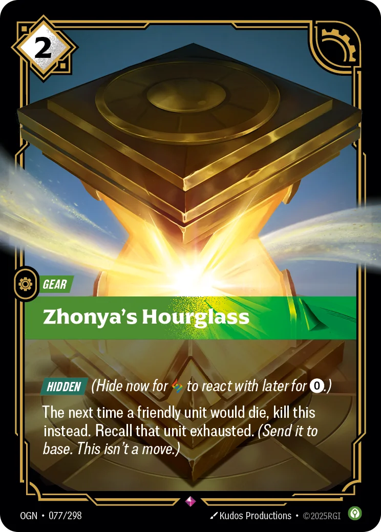 Zhonya's Hourglass — Riftbound card OGN 077