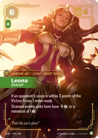 Leona, Zealot — Riftbound Epic card OGN 079