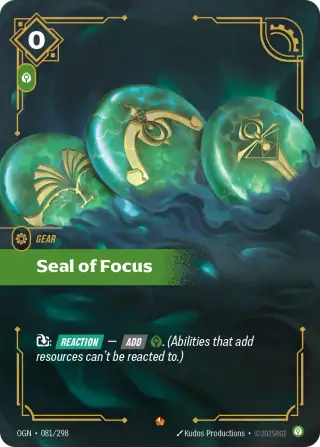 Seal of Focus — Riftbound Epic card OGN 081