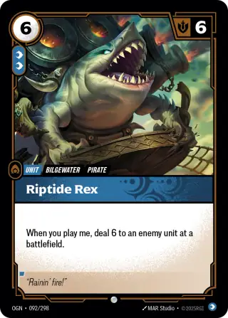 Riptide Rex — Riftbound card OGN 092