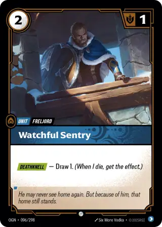 Watchful Sentry — Riftbound card OGN 096