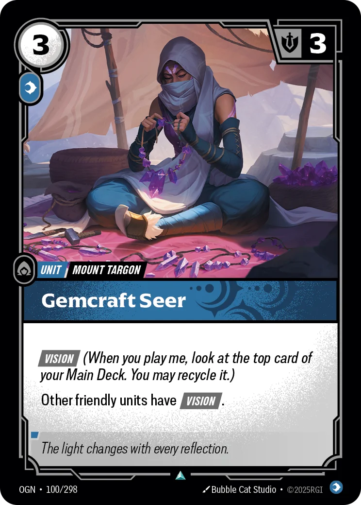 Gemcraft Seer — Riftbound card OGN 100