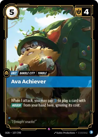Ava Achiever — Riftbound card OGN 107