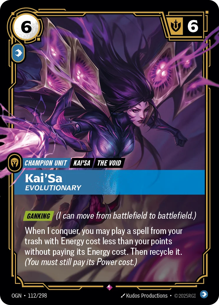 Kai'Sa, Evolutionary — Riftbound card OGN 112