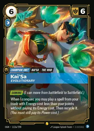 Kai'Sa, Evolutionary — Riftbound Showcase card OGN 112a