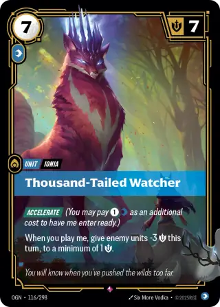 Thousand-Tailed Watcher — Riftbound card OGN 116