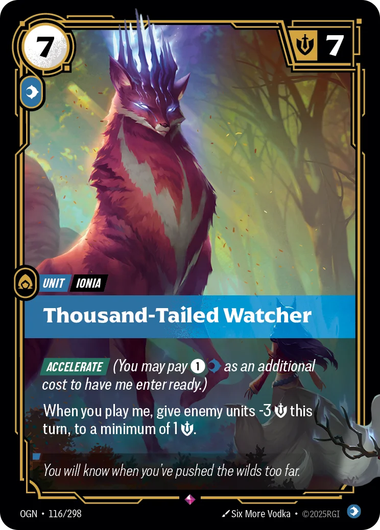 Thousand-Tailed Watcher — Riftbound card OGN 116