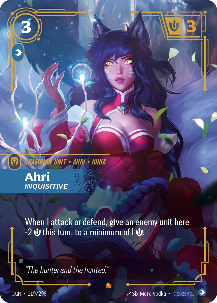 Ahri, Inquisitive — Riftbound Epic card OGN 119