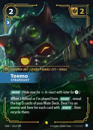 Teemo, Strategist — Riftbound Showcase card OGN 121a