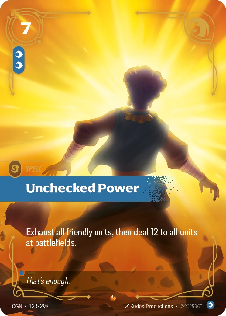 Unchecked Power — Riftbound Epic card OGN 123