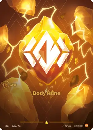 Body Rune — Riftbound Showcase card OGN 126a