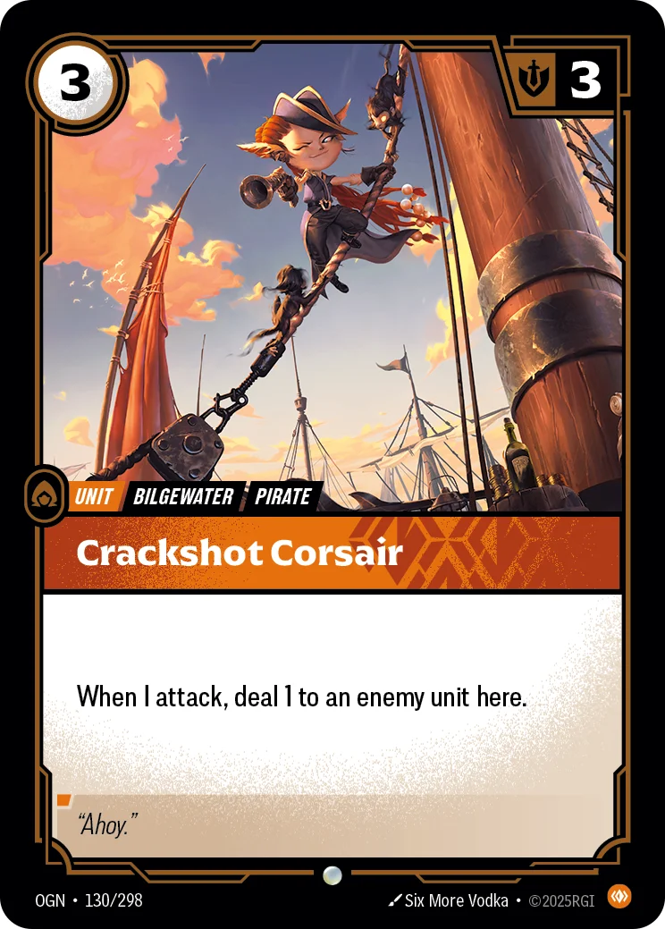 Crackshot Corsair — Riftbound card OGN 130