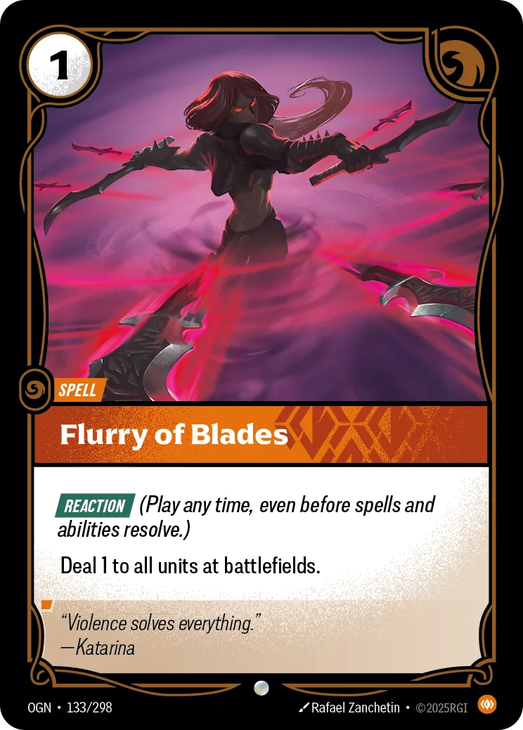 Flurry of Blades — Riftbound card OGN 133