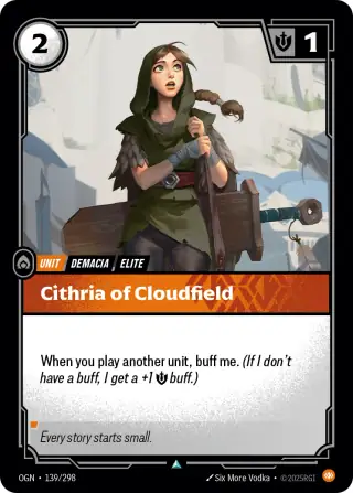 Cithria of Cloudfield — Riftbound card OGN 139