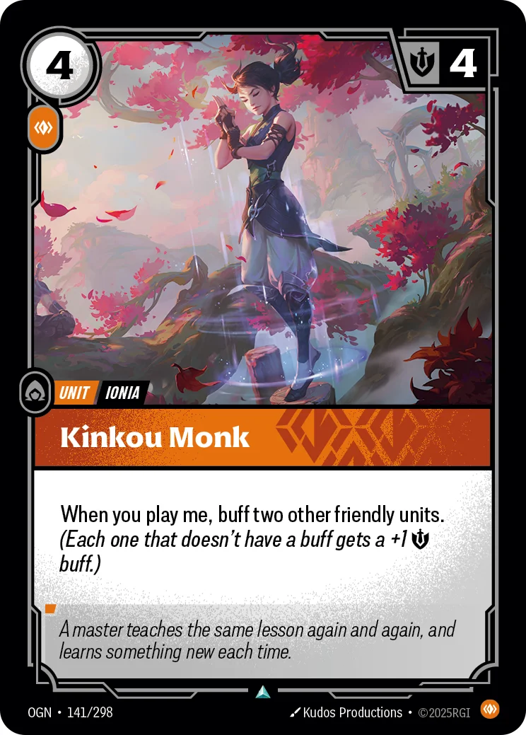 Kinkou Monk — Riftbound card OGN 141