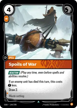 Spoils of War — Riftbound card OGN 144