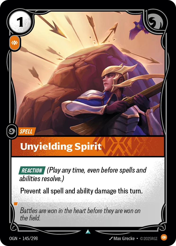 Unyielding Spirit — Riftbound card OGN 145